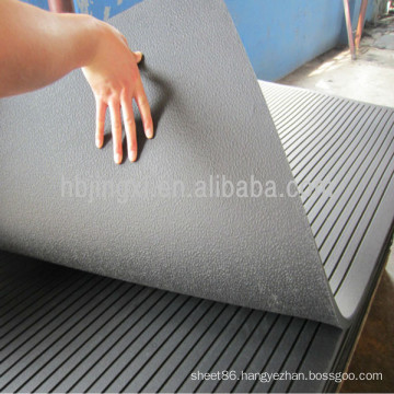 Wide ribbed anti-slip rubber mat